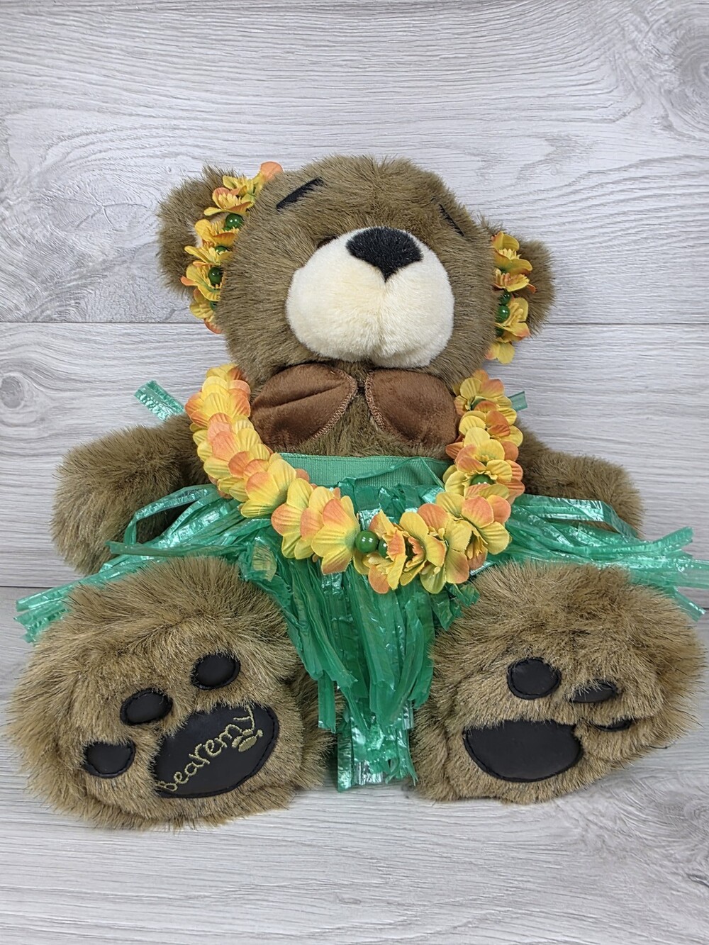 Build-A-Bear Bearemy Plush Bear Hawaiian Hula Outfit SU64